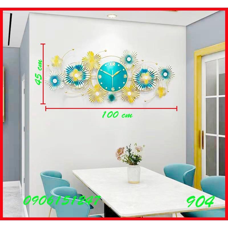 Đồng hồ treo tường trang trí decor 904 kích thước 100 x 45 cm