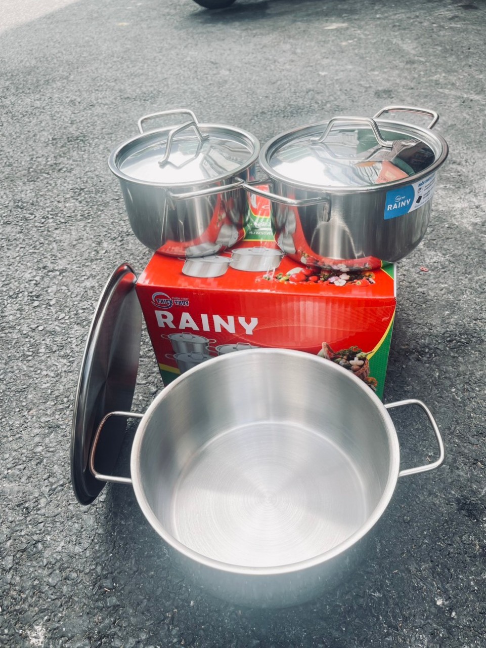 Bộ 3 nồi inox Rainy cao cấp  - Hàng Chính Hãng