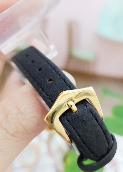 Đồng Hồ Nữ SL Dây Da Viền Mạ Vàng Kim Rốn Độc Đáo Chống Nước Chính Hãng