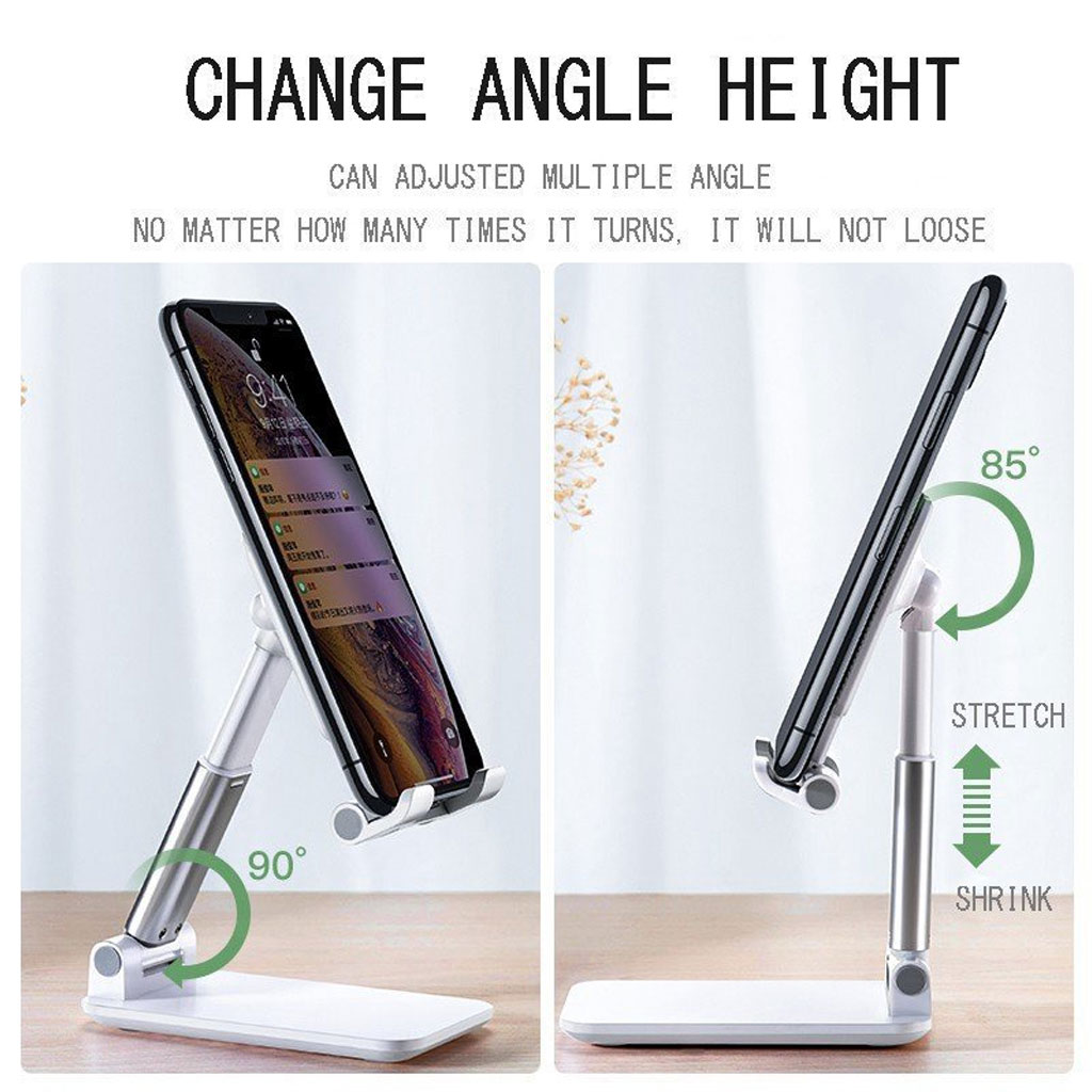 Giá đỡ điện thoại, máy tính bảng để bàn có thể gập gọn, giá kệ điện thoại Pixlink G201 - Hàng chính hãng / Hàng Nhập Khẩu
