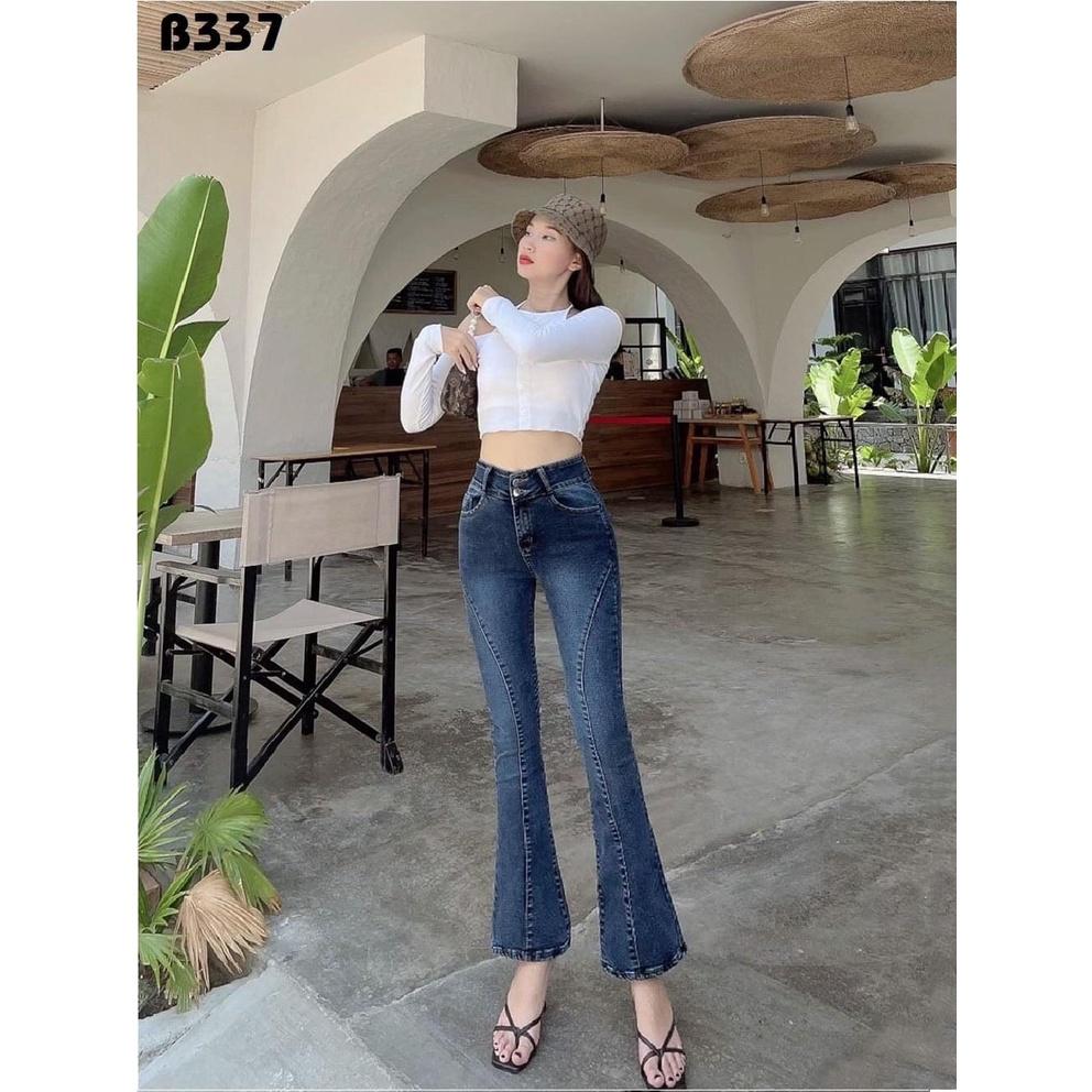 Quần Jeans Nữ Ống Loe Dài l Co Giãn Thời Trang