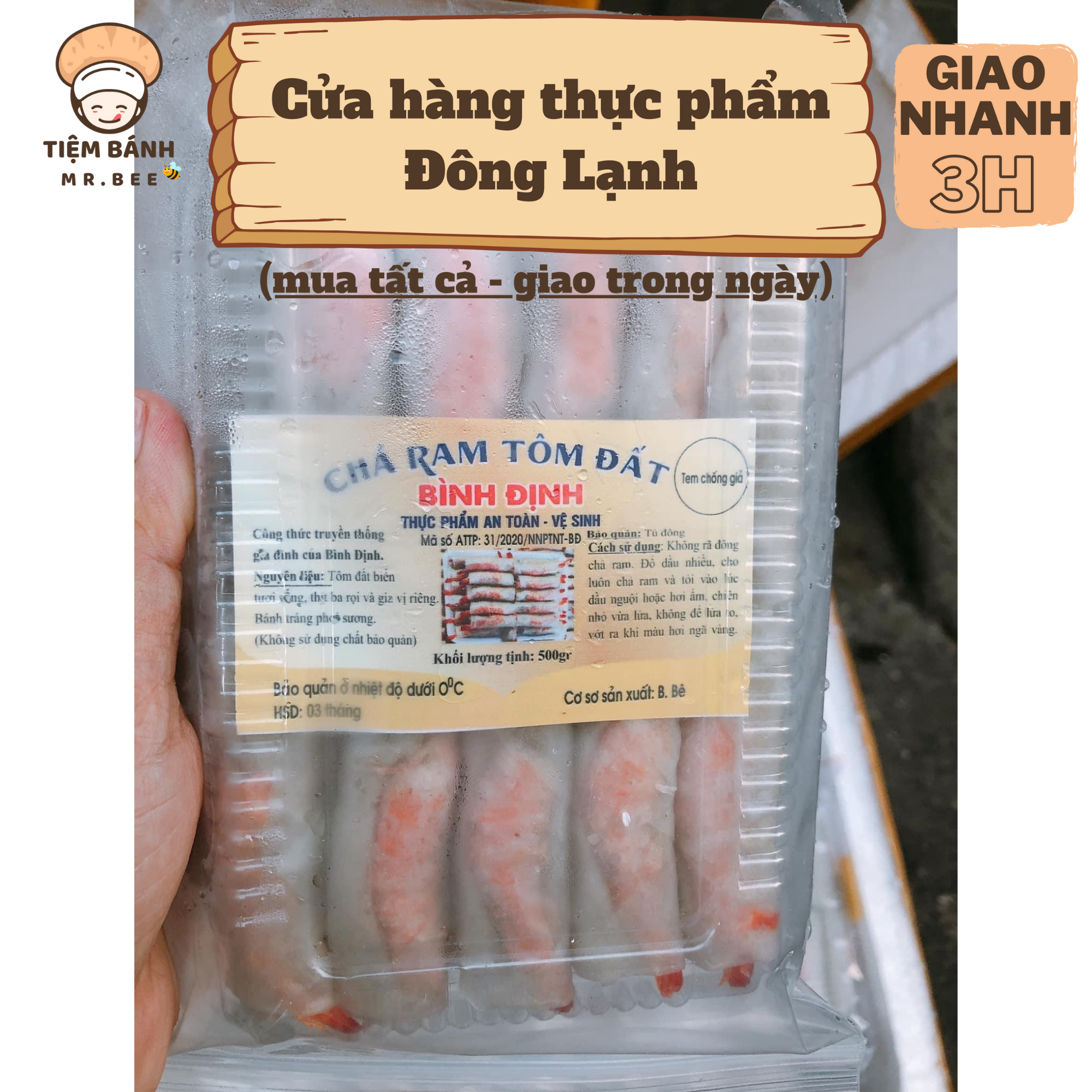 – Chả Ram Tôm Đất Bình Định - 2 khay 1kg