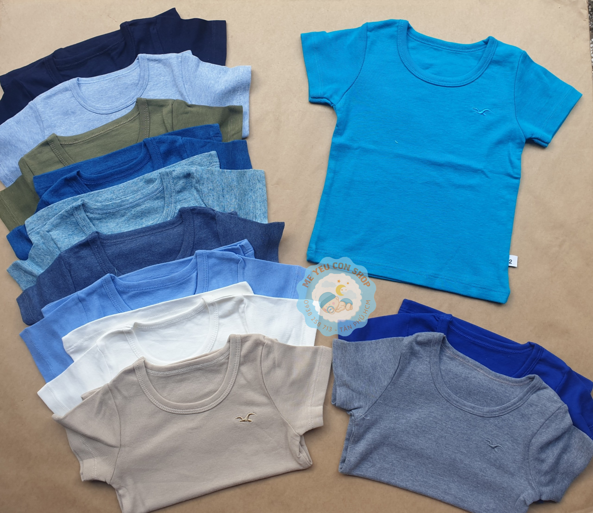 (5-13kg) ÁO COTTON THUN TAY NGẮN MÀU CHO BÉ TRAI MIATOP (Giao màu ngẫu nhiên)