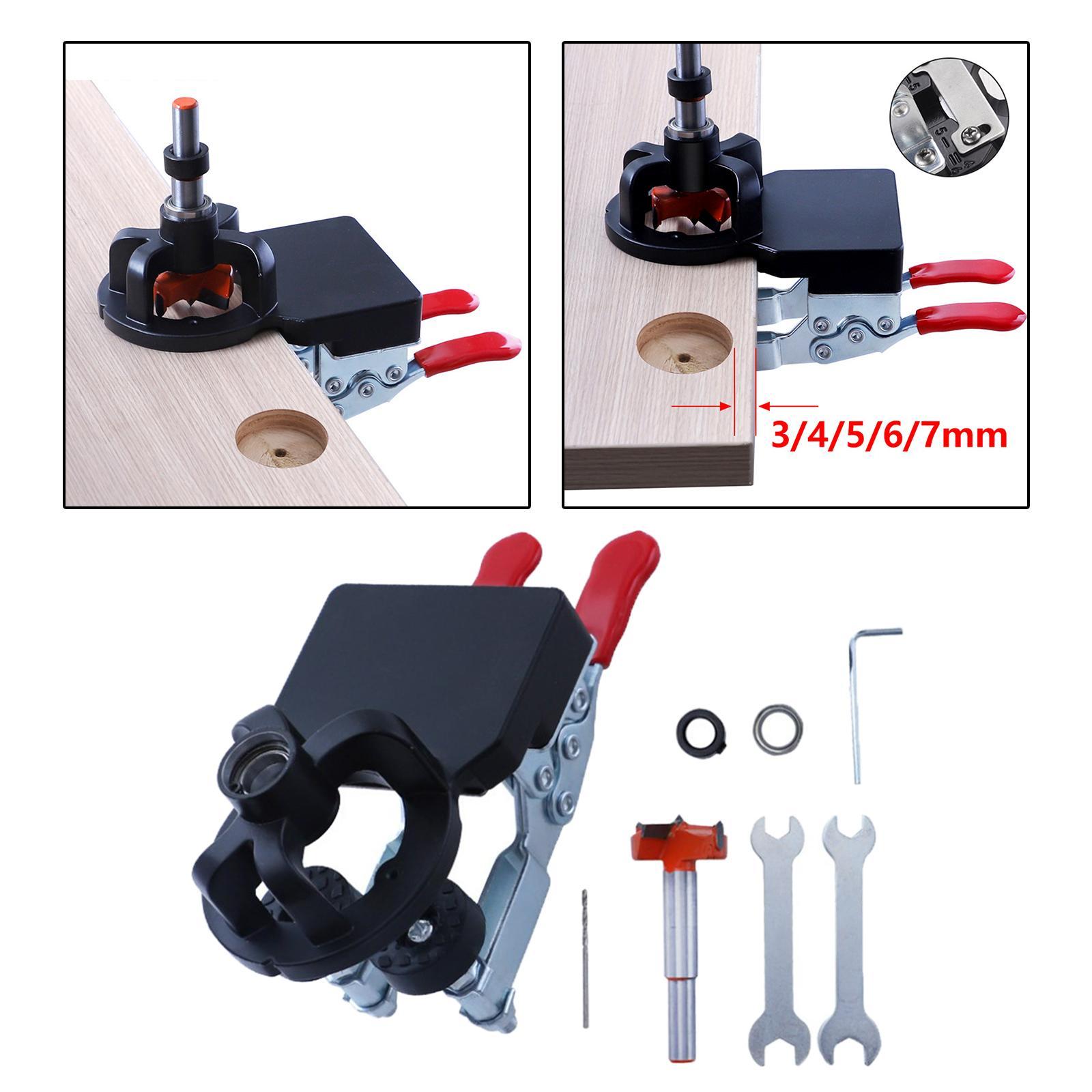 35mm Hinge Hole Locator Jig Drilling Fixture for Furniture Wardrobe Cupboard