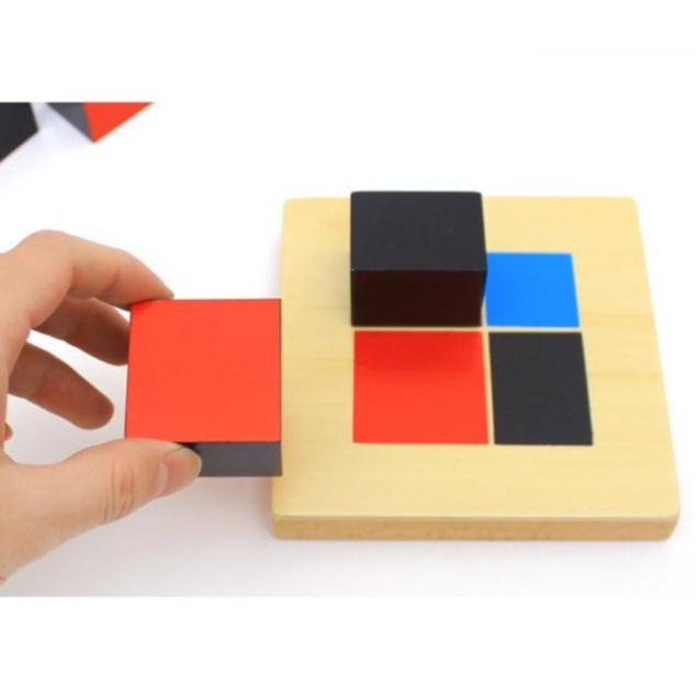 Hộp Nhị Thức - Giáo cụ Montessori - Đồ chơi giáo dục bằng gỗ an toàn cho bé 3 tuổi giúp phát triển tư duy toán học