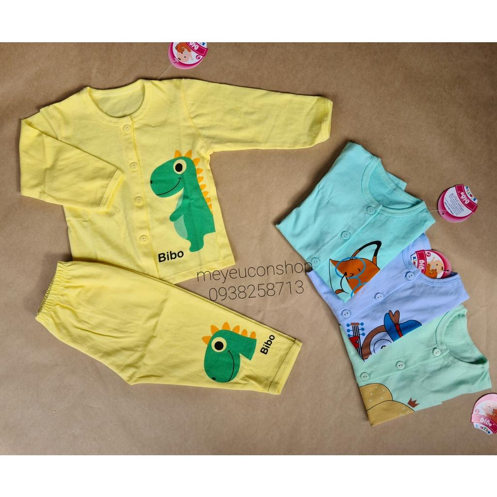 [Chọn mẫu] (4-10kg) BỘ QUẦN ÁO COTTON DÀI TAY MÀU CHO BÉ - BIBO KIM THU - CÁO CON