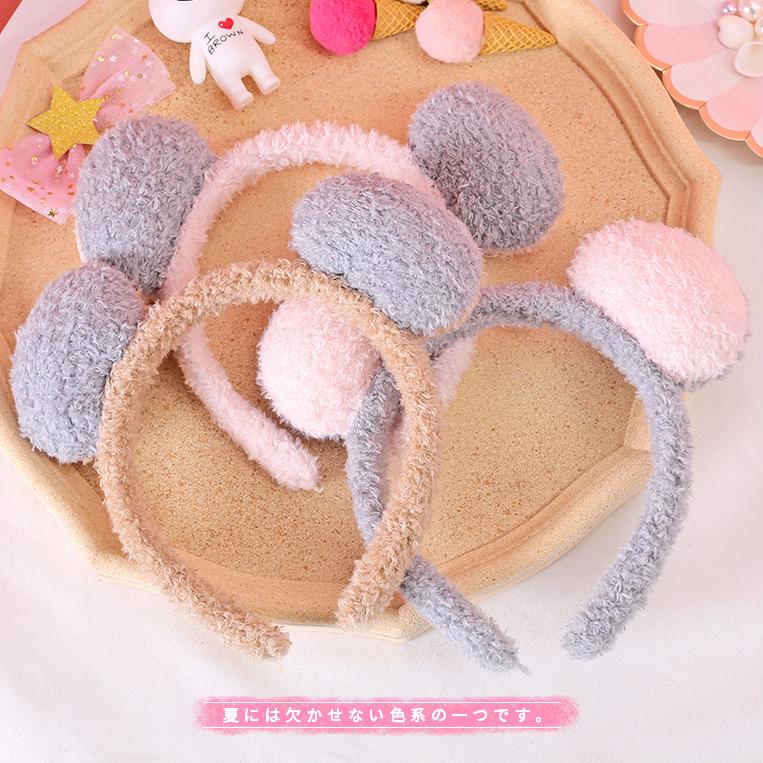 Cài Tóc Tai Gấu Pom Pom Siêu Cute