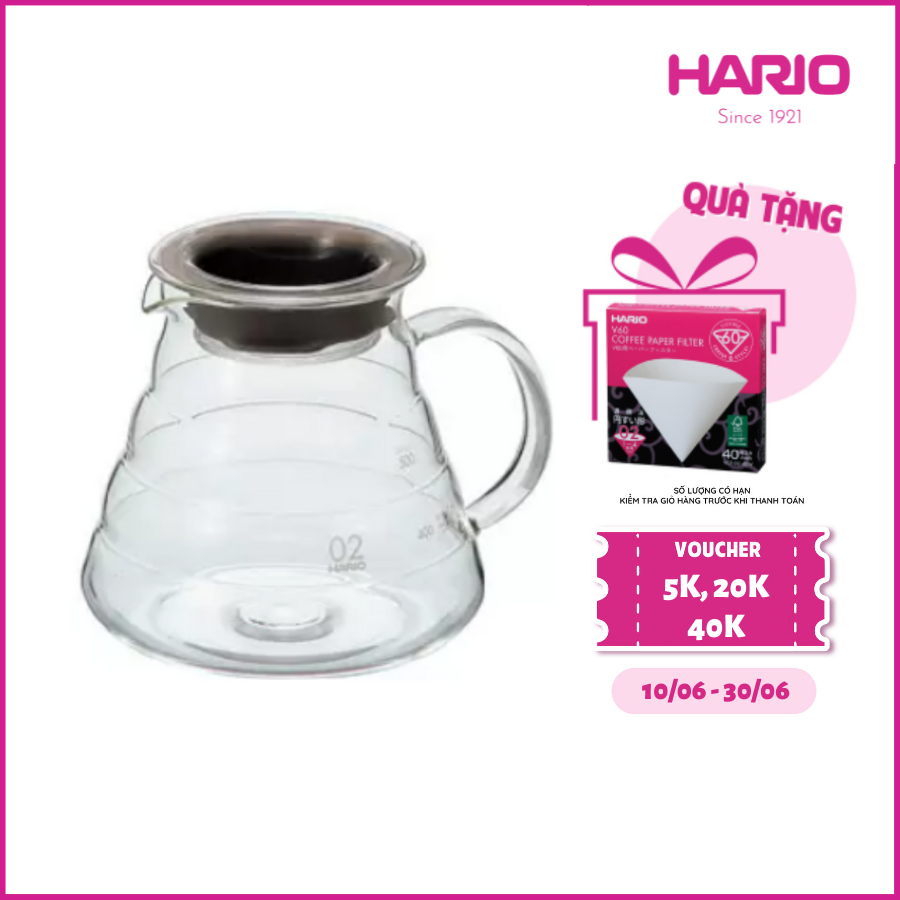 Bình cà phê Hario 600ml (V60-XGS-INT-02TB)