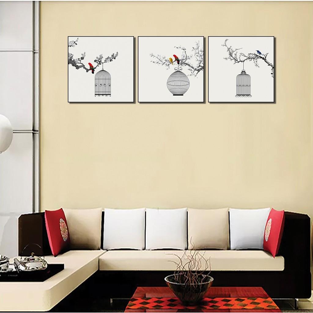 -Tranh đẹp bộ ba treo tường, tranh bộ ghép, tranh gỗ, tranh thiên nhiên, tranh đẹp, tranh gỗ MDF đẹp