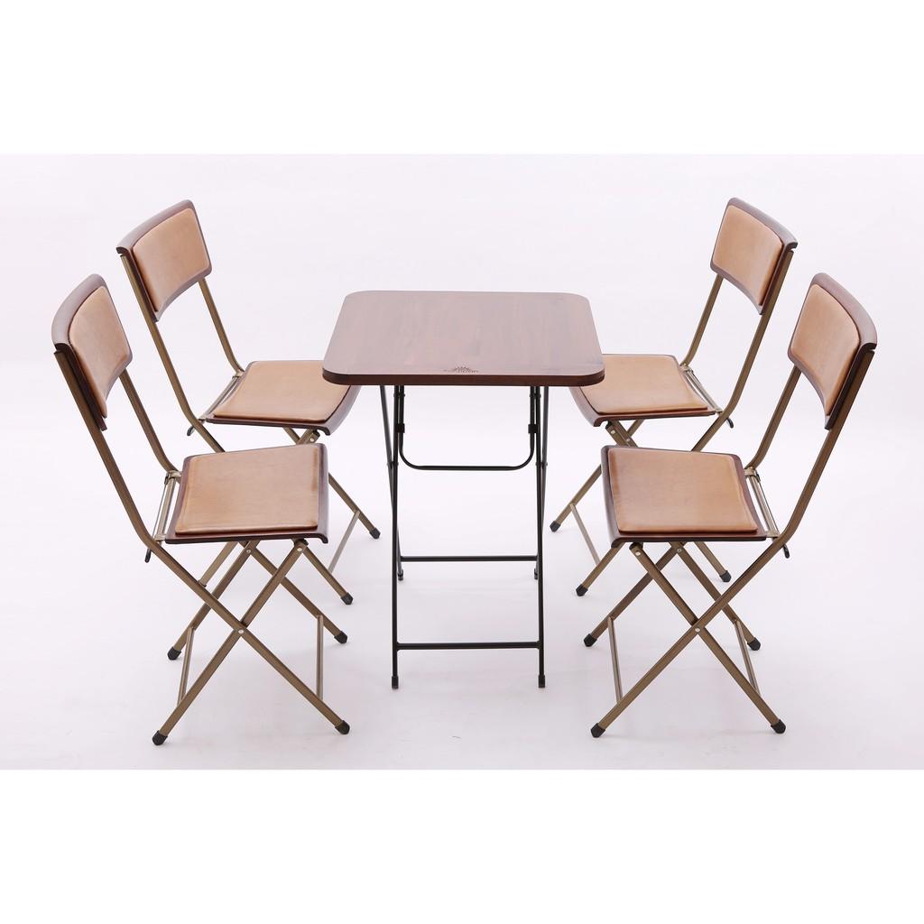 Bộ bàn ghế nệm da cà phê NMT163