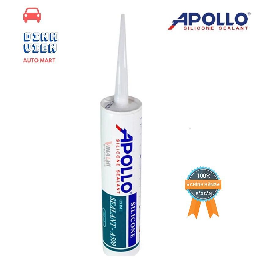 Keo Silicone APOLLO A500 Trắng Trong/ Trắng Sữa/ Đen/ Xám/ Xám Xinfa 300ml để trám kín các mối nối .