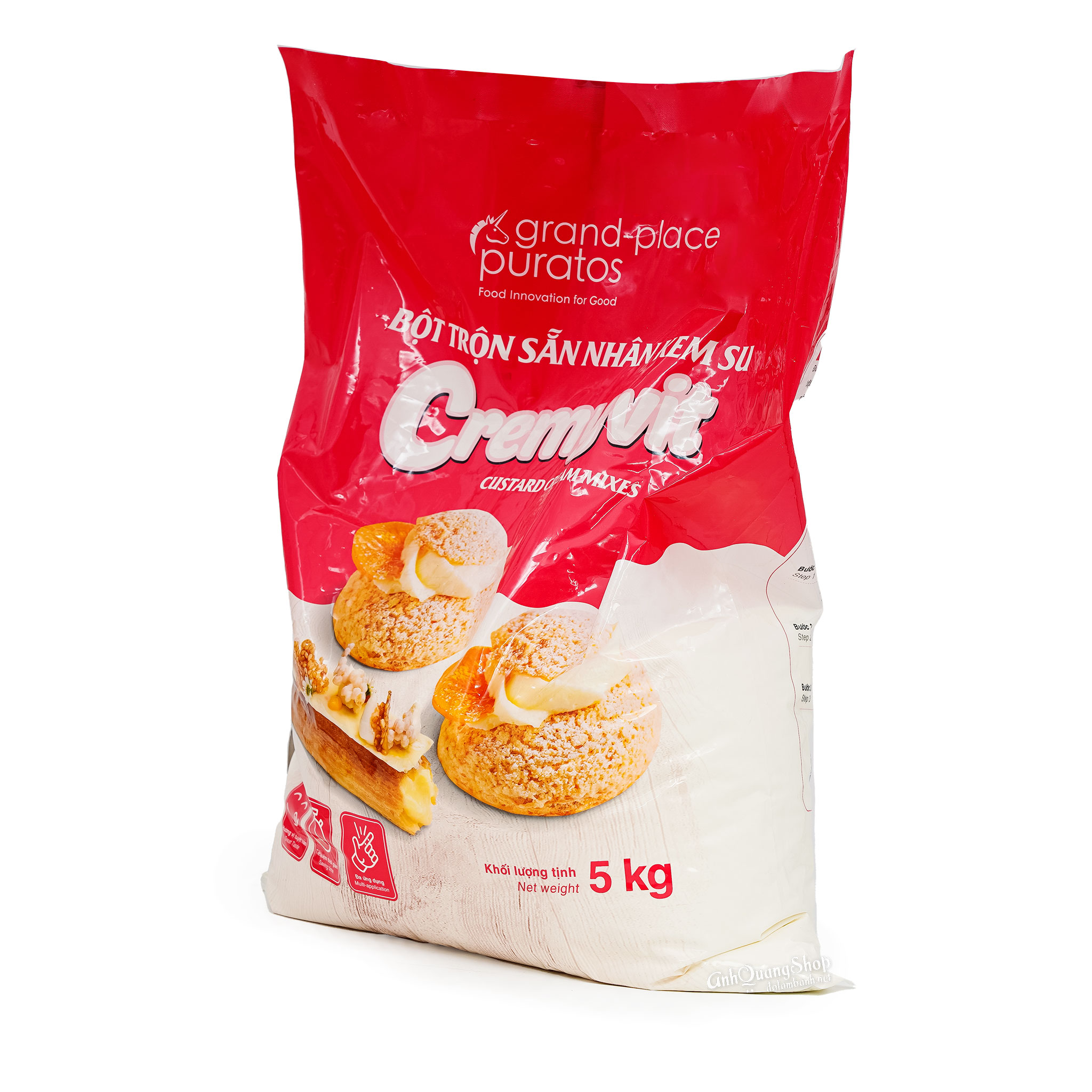 Bột trộn sẵn nhân kem su CreamyVit Puratos 5kg