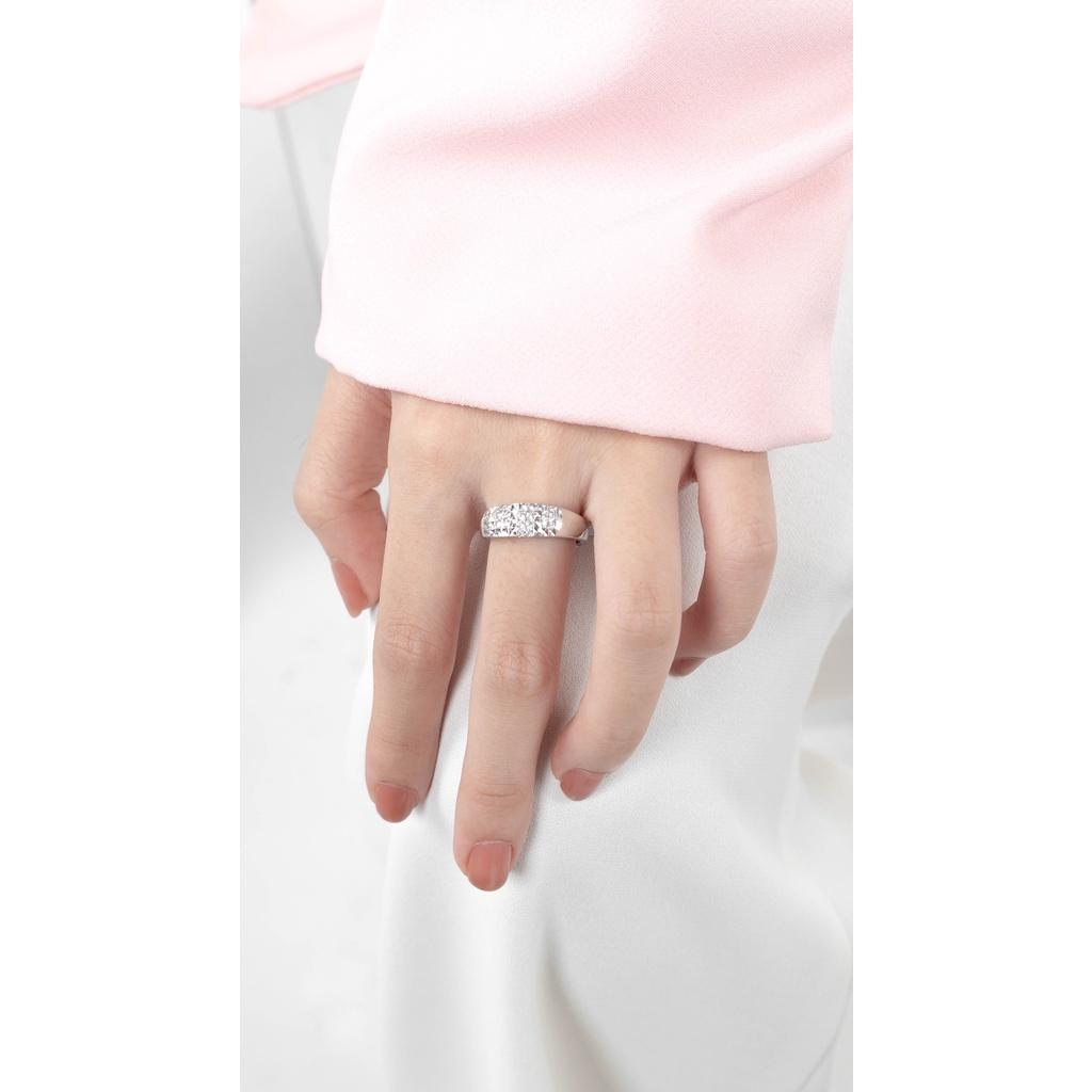 Nhẫn Nữ Bạc 925 Danny Jewelry Xi Bạch Kim Đính Đá CZ KI4GZ024