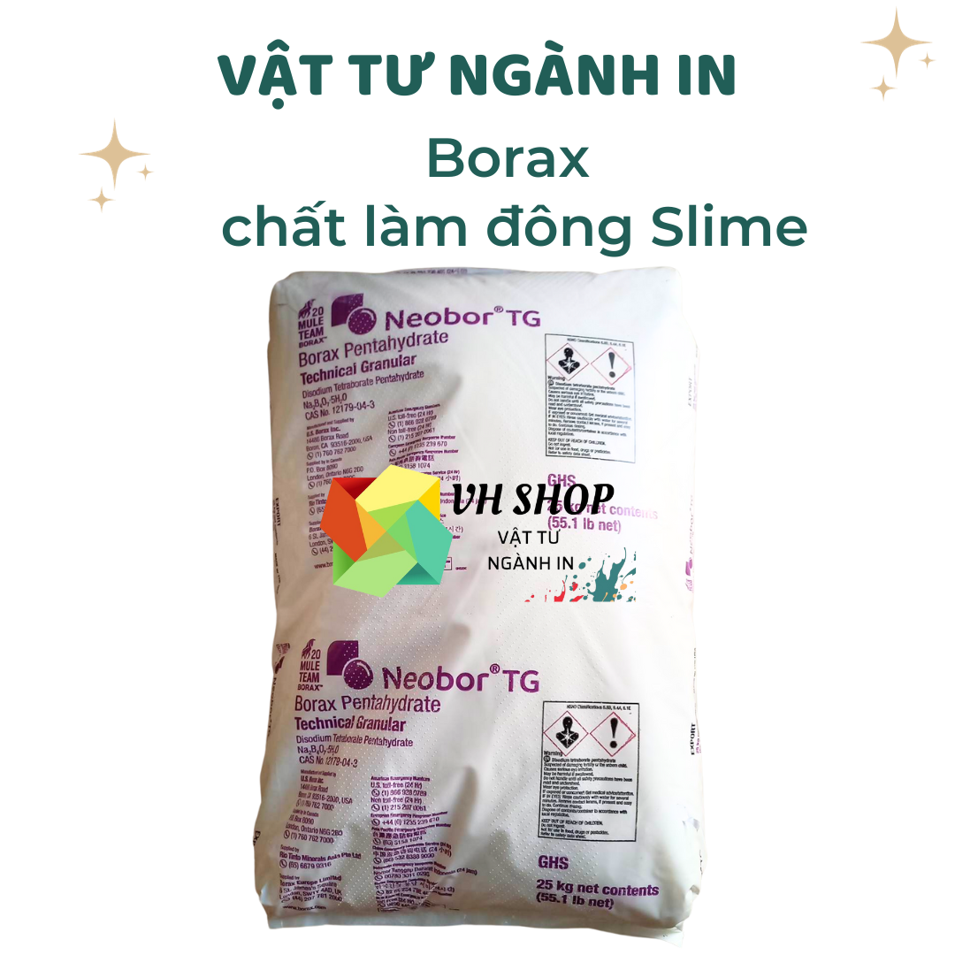 Bao 25 kg bột Borax USA, chất làm đông slime