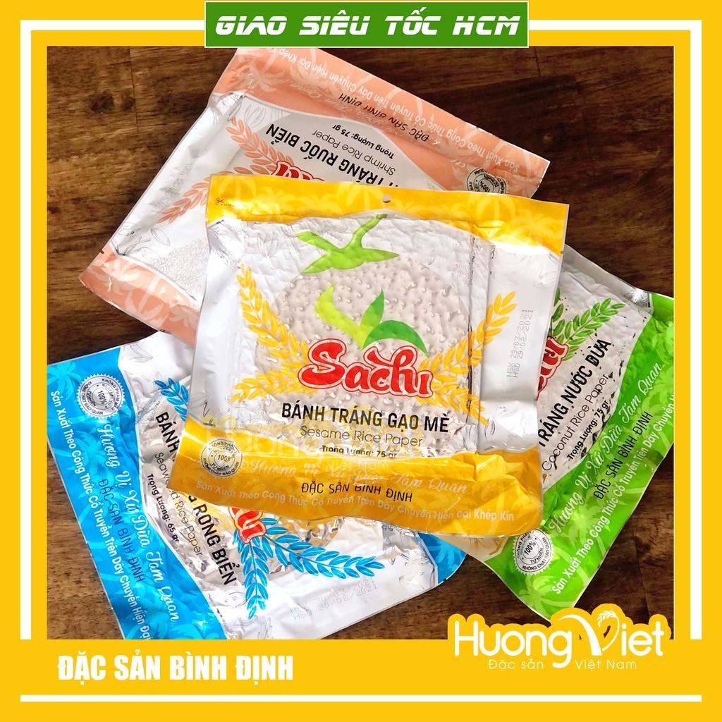 Bánh tráng nướng SACHI, bánh tráng RUỐC giòn thơm không đường, ăn vặt, ăn kiêng, đặc sản Bình Định 