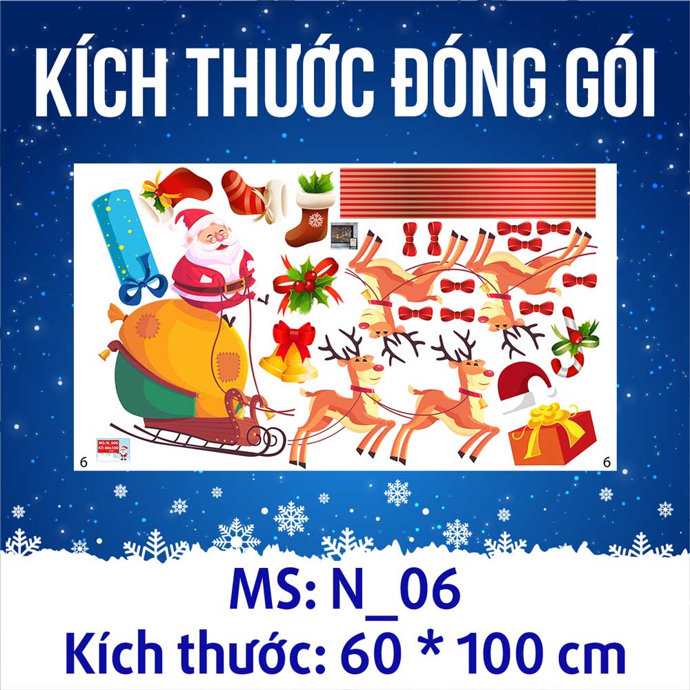 DECAL TRANG TRÍ NOEL 2021 COMBO SỐ 27