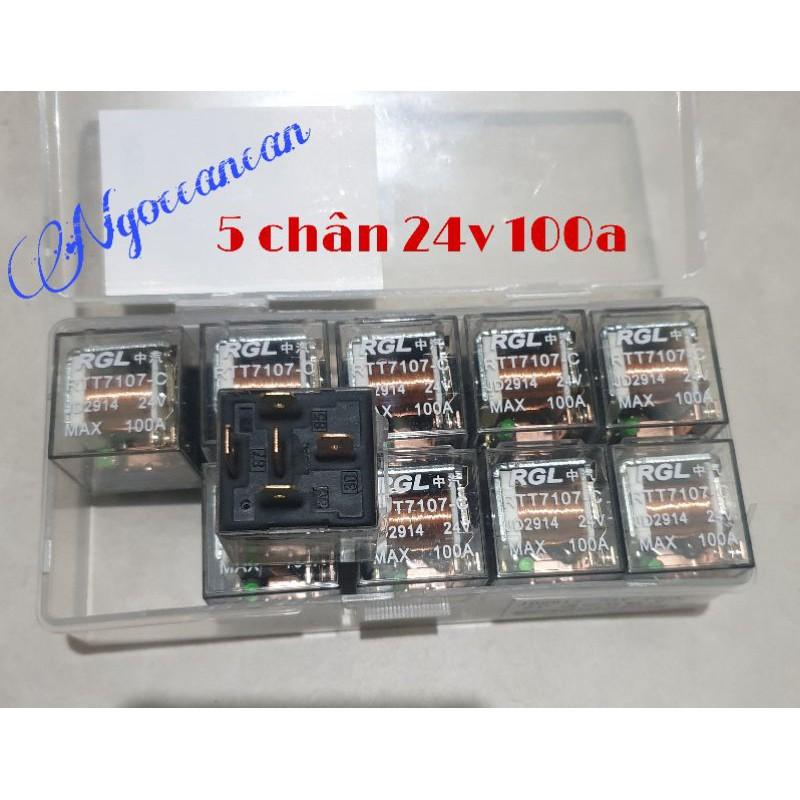 10 rơ le 4 chân 24v 80a và 5 chân 24v 100a