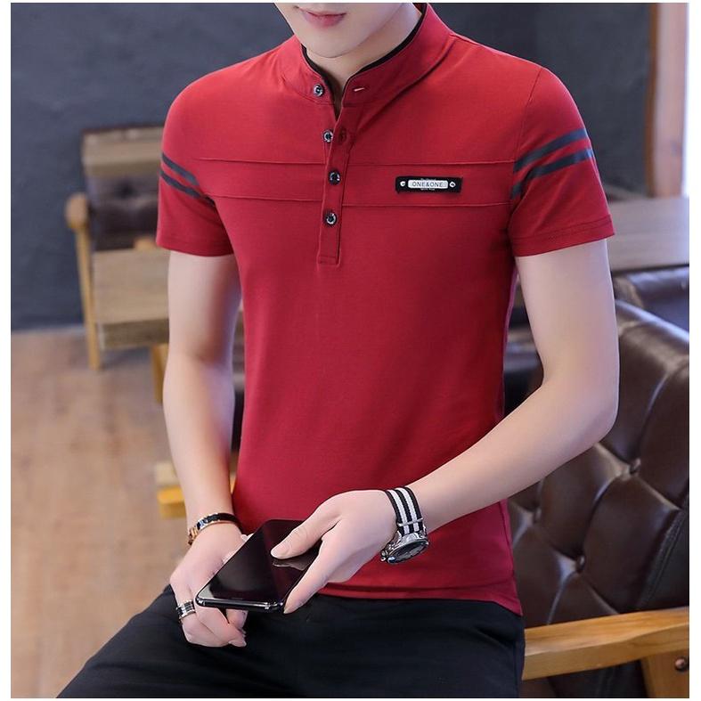 Áo thun nam cổ tàu tay ngắn vải thun cotton mềm mịn co giãn tốt skymen fashion MKT01