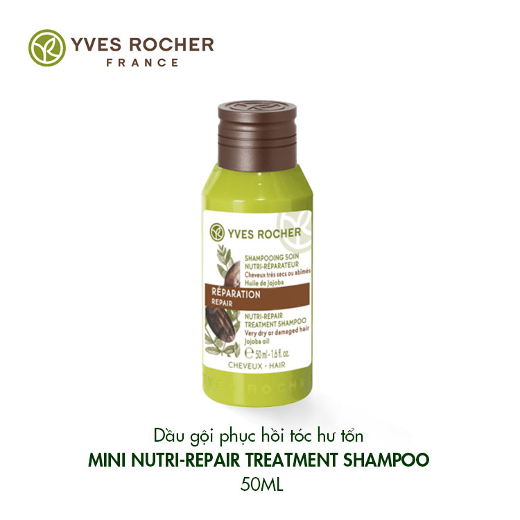 Dầu gội phục hồi tóc hư tổn Yves Rocher Mini Nutri Repair Treatment Shampoo 50ML