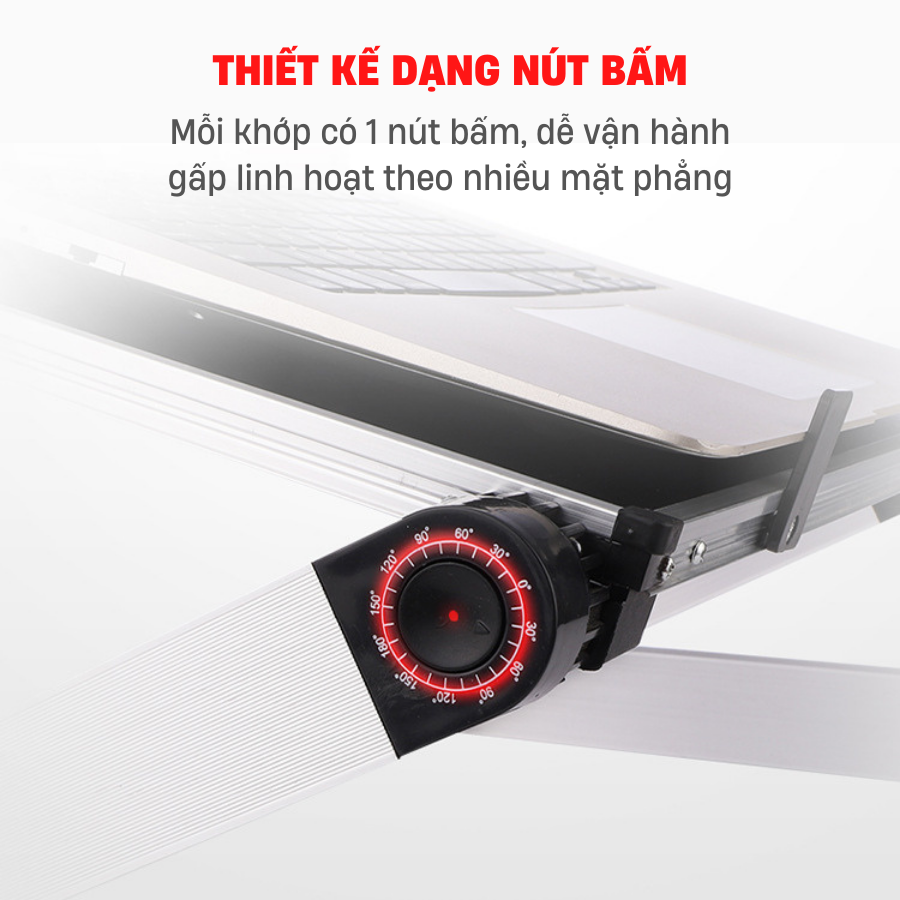 Bàn laptop gấp gọn, xoay 360 độ, hàng cao cấp - Hàng chính hãng