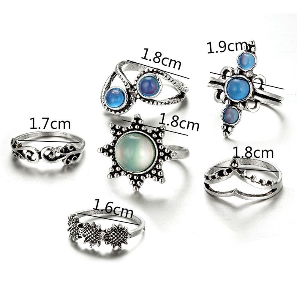 Bộ 6 chiếc nhẫn đeo tay vintage cho nữ phukienshop