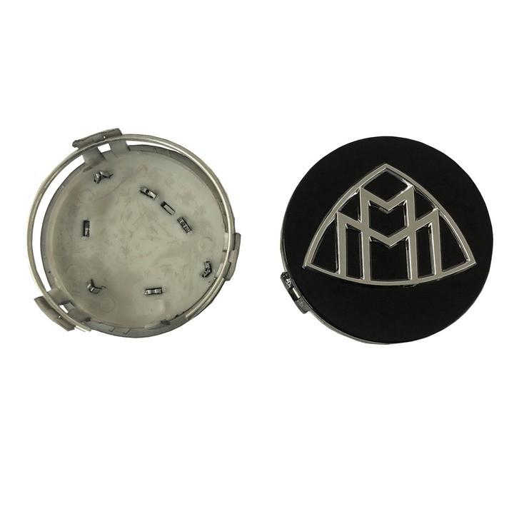 Logo chụp mâm, ốp lazang bánh xe ô tô Mayback đường kính 75mm, chất liệu nhựa ABS cao cấp bền màu