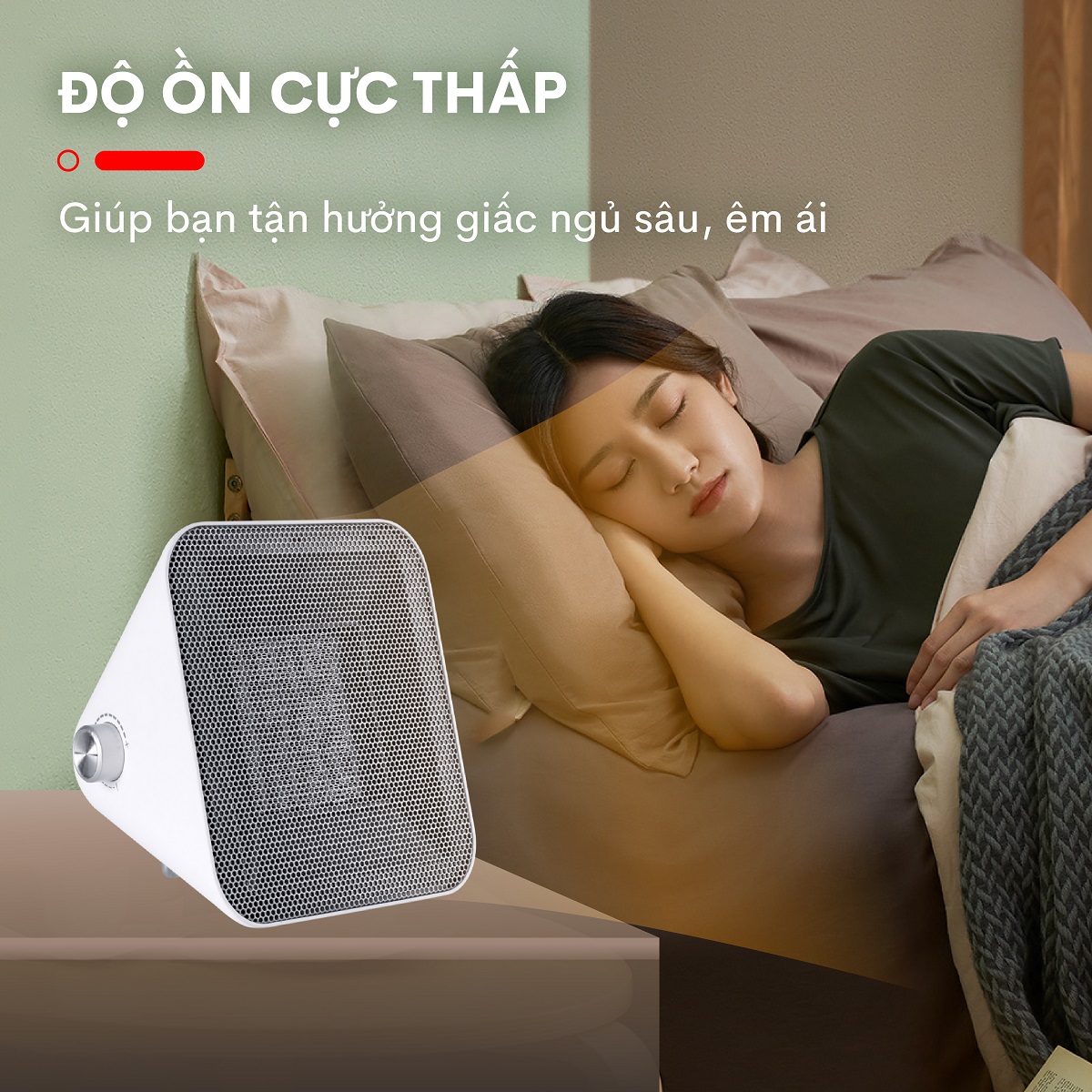 Quạt sưởi gốm ấm Mini nhập khẩu không khô da Fujihome, Hàng Chính hãng bảo hành 2 năm