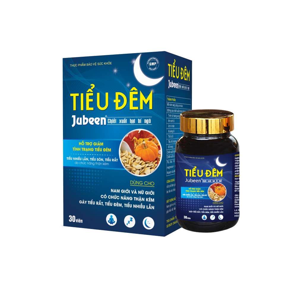 Tiểu Đêm Jubeen - Hỗ Trợ Bổ Thận, Giảm Tình Trạng Tiểu Đêm, Tiểu Nhiều Lần, Tiểu Són, Tiểu Rắt Do Chức Năng Thận Kém