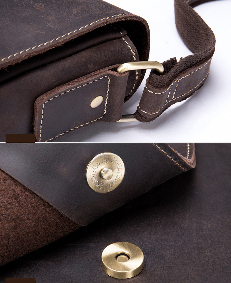 Túi đeo chéo nam DA BÒ  thật phong cách mới - DCN9458