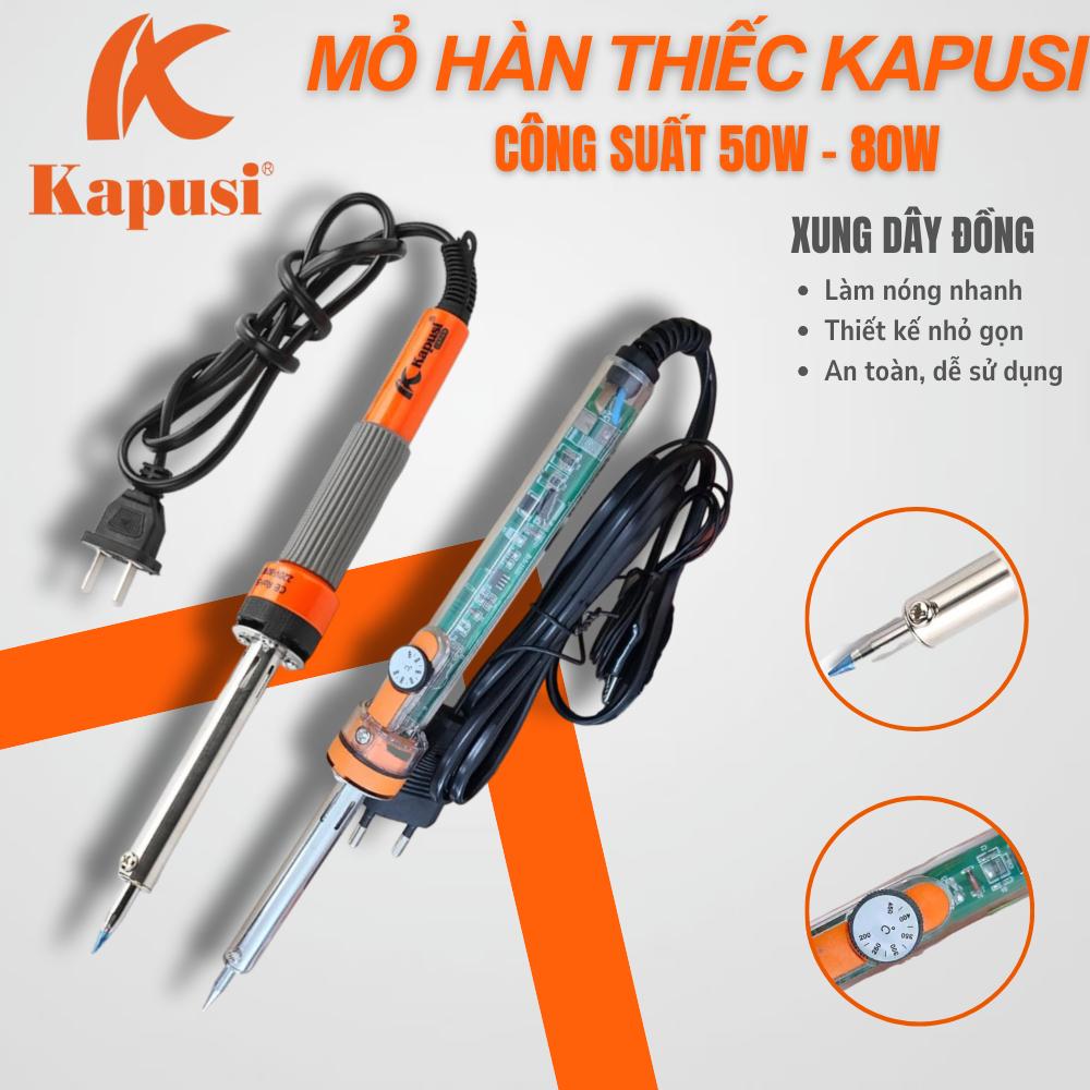 Mỏ Hàn Thiếc Kapusi Japan Cao Cấp – 50W / 80W / 80W Có Núm Điều Chỉnh Nhiệt – Lên Nhiệt Nhanh, Tay Cầm Cách Nhiệt