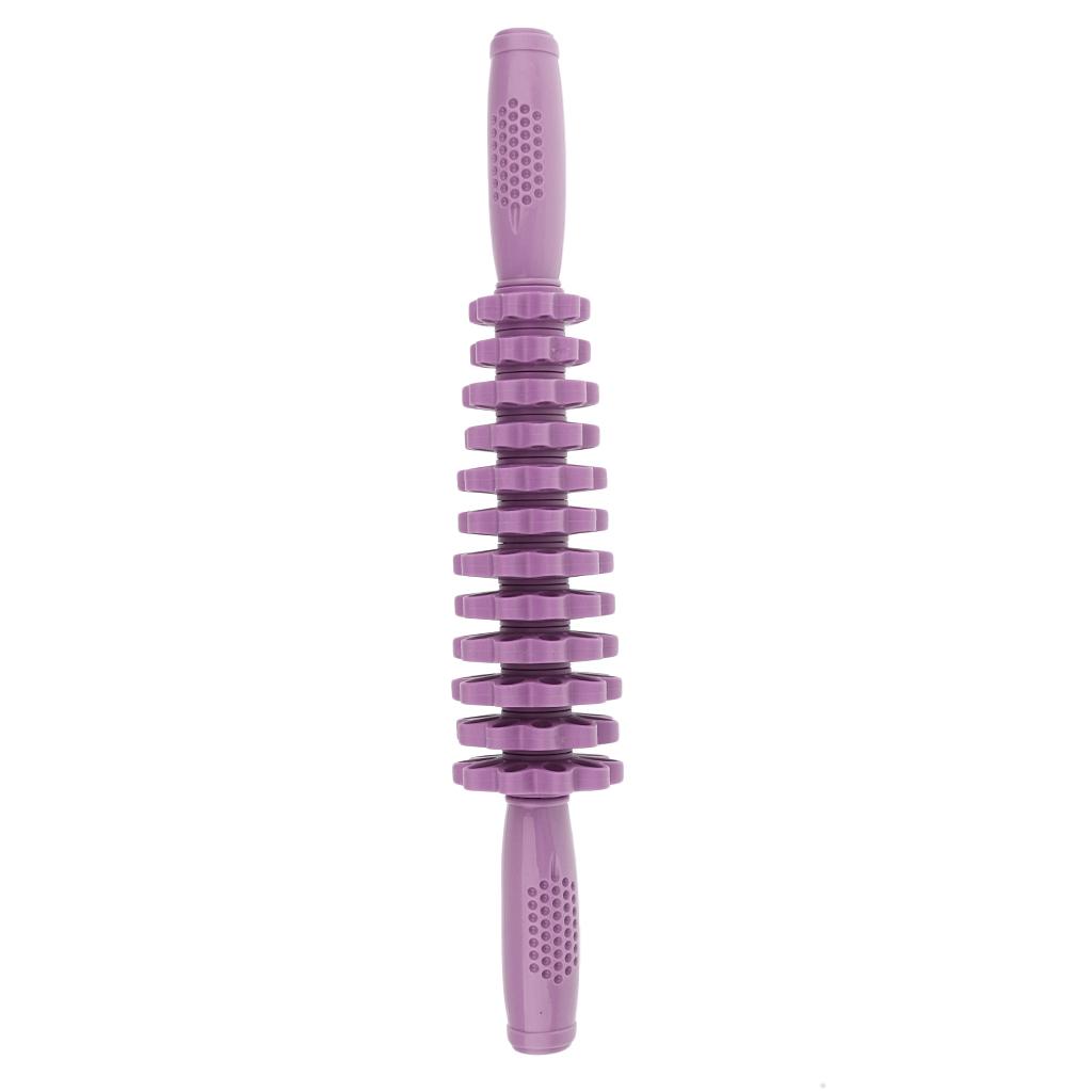 Multi-Functional Massage Roller Stick Back Neck Calf Leg Massager Purple