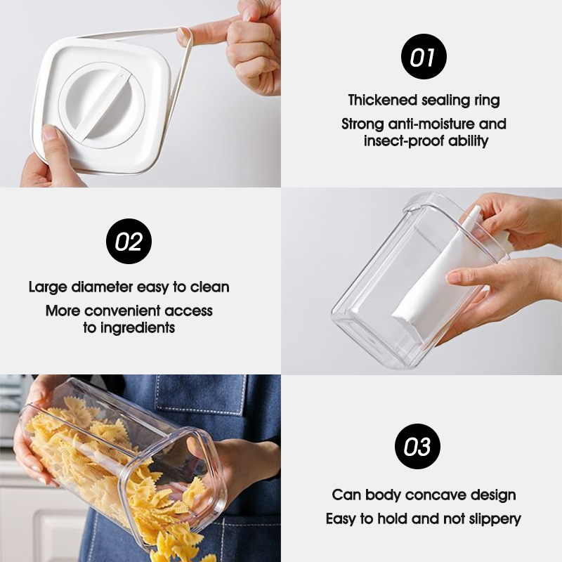 Combo 5 hộp đựng bánh, mức, ngũ cốc, bảo quản thực phẩm Kitchen Grain Storage Box