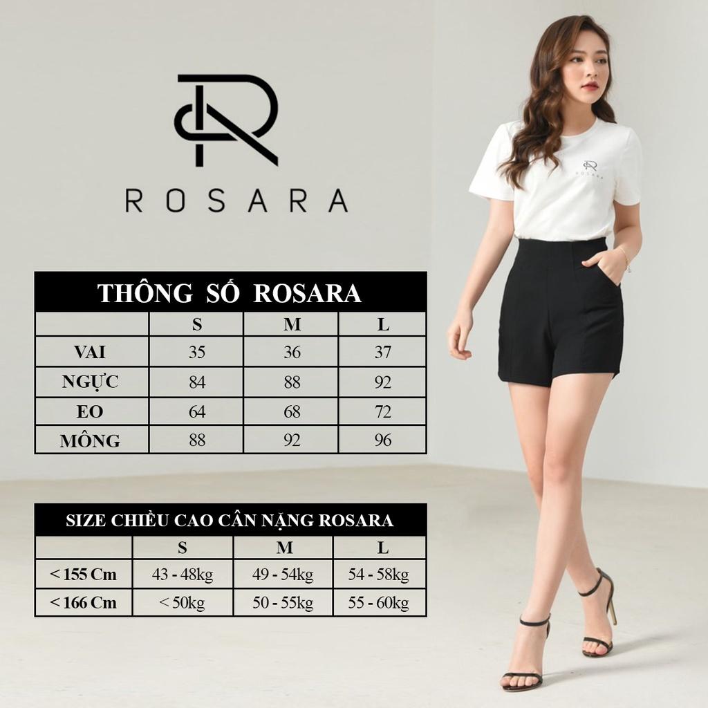 Áo sơ mi hoa thời trang nữ cổ bèo cách điệu Rosara G7