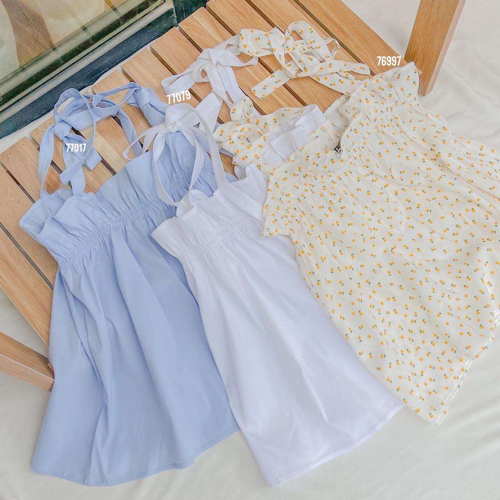 Áo hai dây thắt nơ ulzzang - Made by Fiin