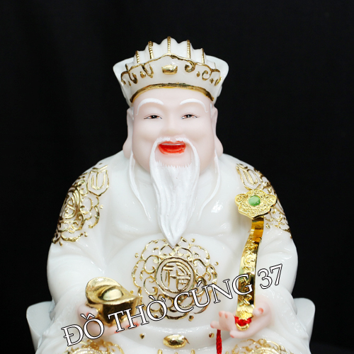 THẦN TÀI THỔ ĐỊA MÀU TRẮNG - BỘT ĐÁ CAO CẤP - HÀNG NHẬP KHẨU