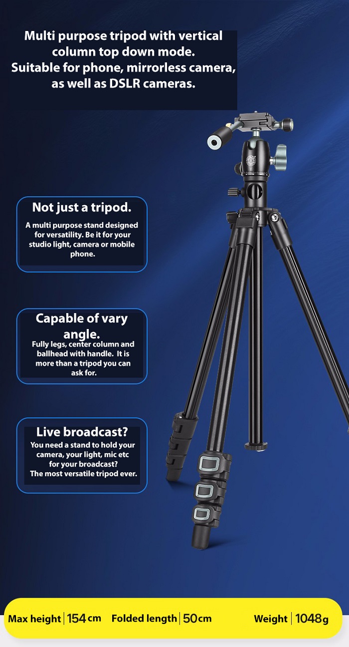 CHÂN MÁY ẢNH TRIPOD BEIKE Q-202F