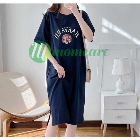 Váy đầm bầu sau sinh cho con bú ti chất Cotton mềm mát - Hàng Quảng Châu đẹp có sẵn chất Cotton mặc mùa hè giá rẻ