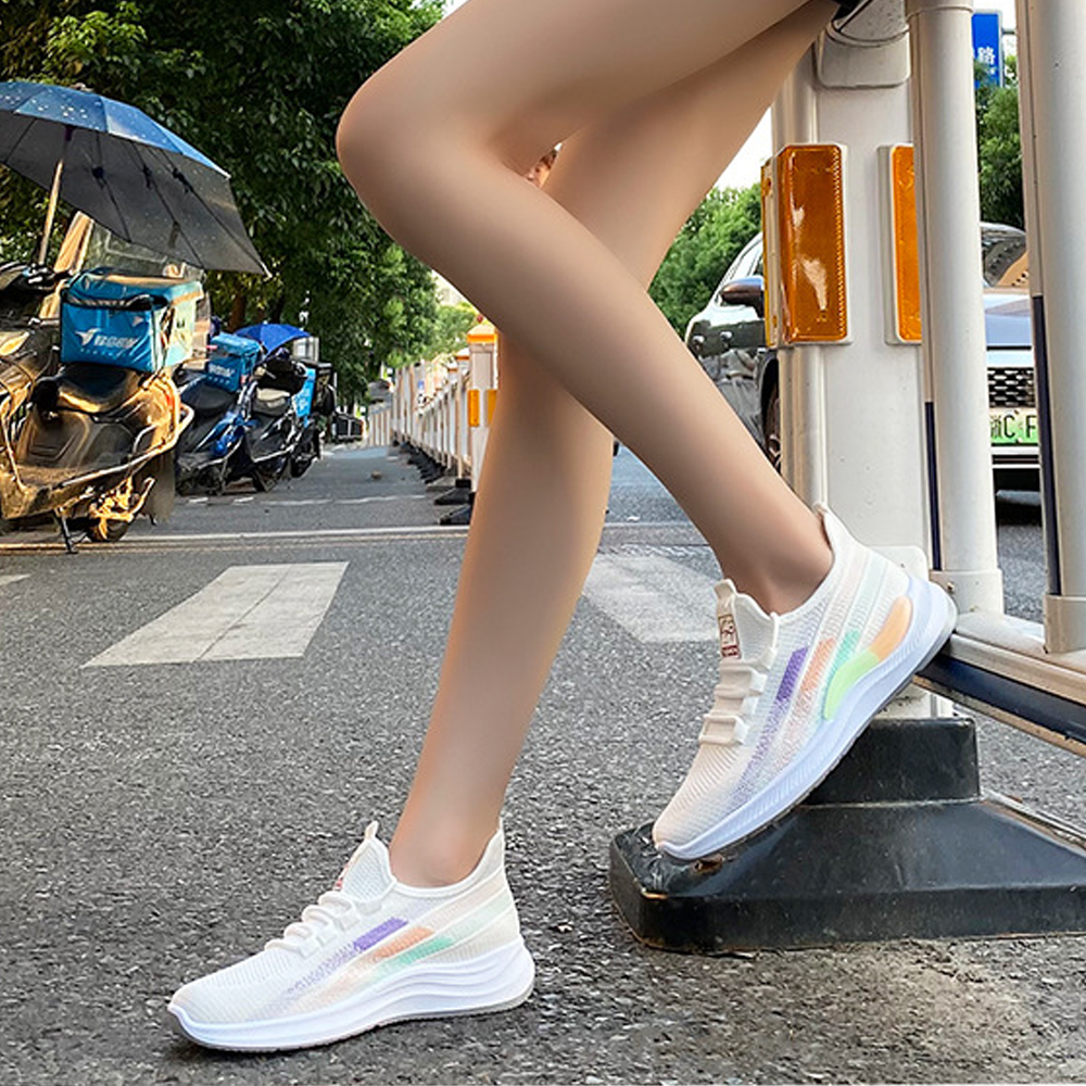 Giày thể thao nữ sneaker trắng đen thoáng khí êm chân chạy bộ đi chơi đi học tôn dáng siêu xinh buộc dây Phatdat V334
