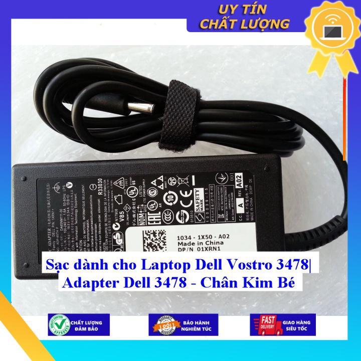 Sạc dùng cho Laptop Dell Vostro 3478| Adapter Dell 3478 - Chân Kim Bé - Hàng Nhập Khẩu New Seal