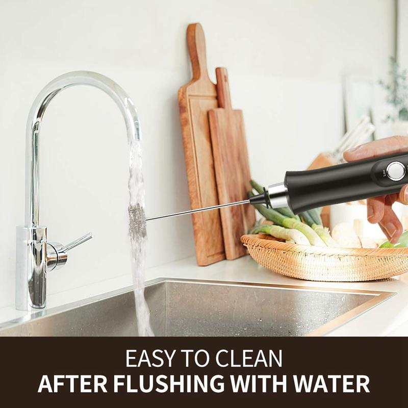 Mini Frother Cho Cà Phê, Bọt Sữa Cầm Tay, Đánh Uống Phối Cho Cà Phê Matcha USB Sạc Với 10 Stencils