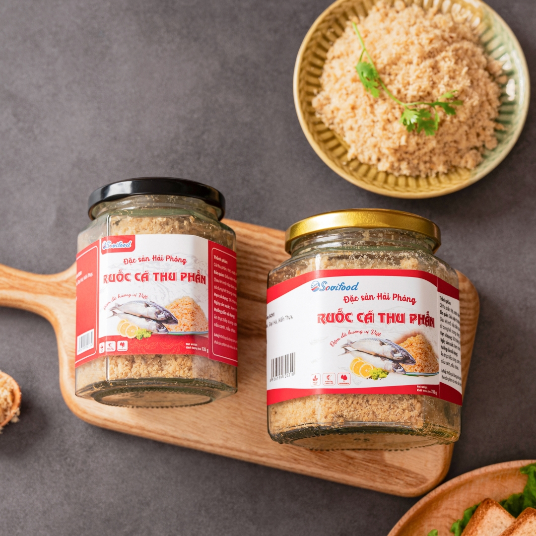 Ruốc Cá Thu Phấn Sovifood - Cá Thu Phấn Tự Nhiên, Giàu Omega 3, Tơi Mềm Cho Bé - 200G