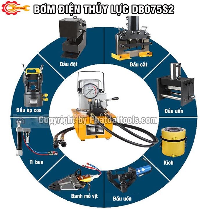 Bơm Điện Thủy Lực DB075S2-Bộ nguồn thủy lực Công suất 750W-Van cơ 2 đường dầu