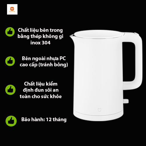 Bình đun siêu tốc Mi Electric Kettle - Hàng chính hãng - chất liệu cao cấp an toàn cho sức khỏe