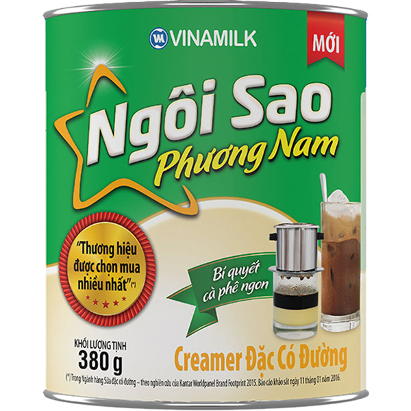 Thùng 48 Hộp Kem Sữa Đặc Ngôi Sao Phương Nam Xanh Lá - Hộp thiếc 380g