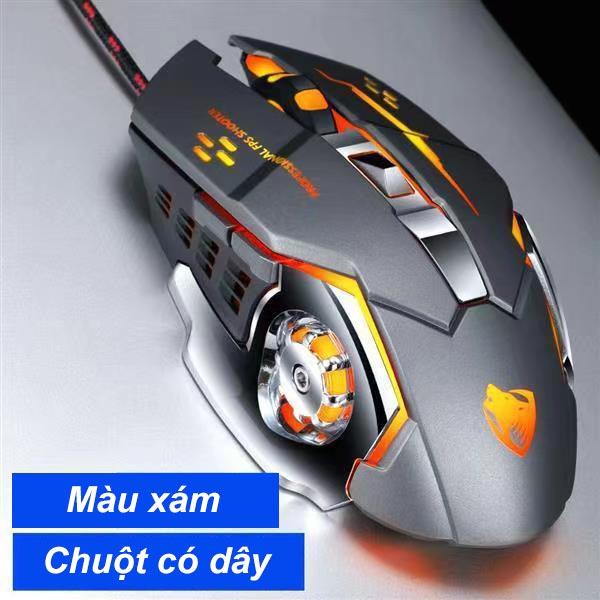 Chuột Game V6 Có Dây Đèn LED 7 Màu - Thiết Kế Đẹp, Chuột Máy Tính Văn Phòng Chơi Game Cao Cấp