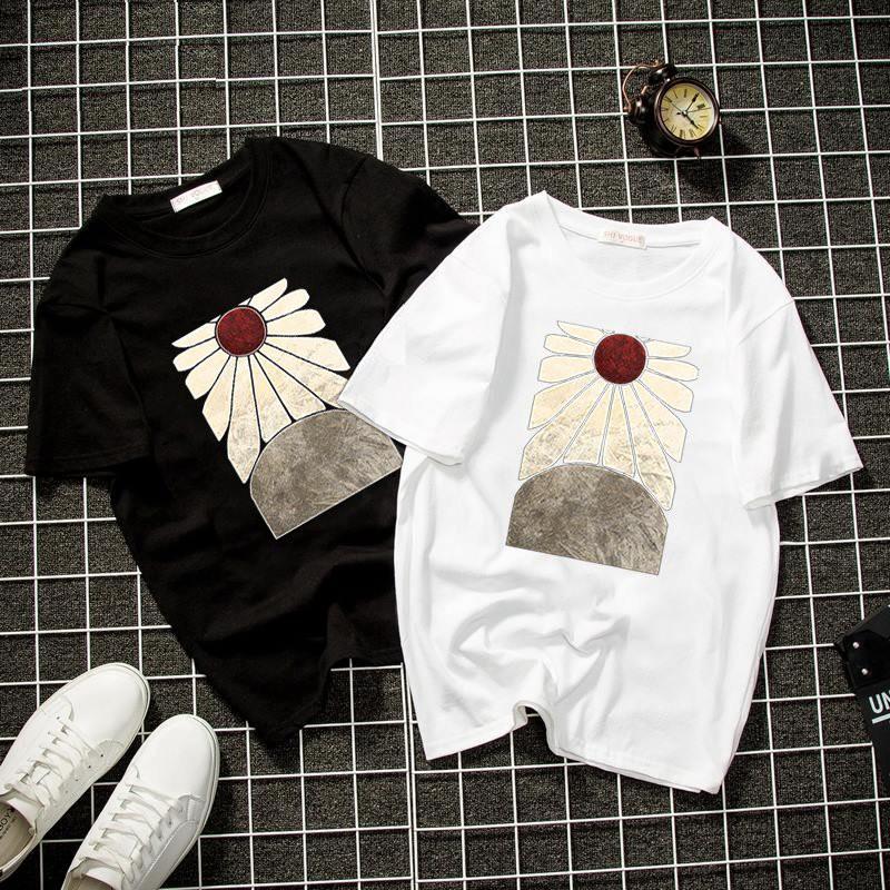 Áo thun tay lỡ form rộng họa tiết hoạt hình cá tính vải dày mịn 2020T2556