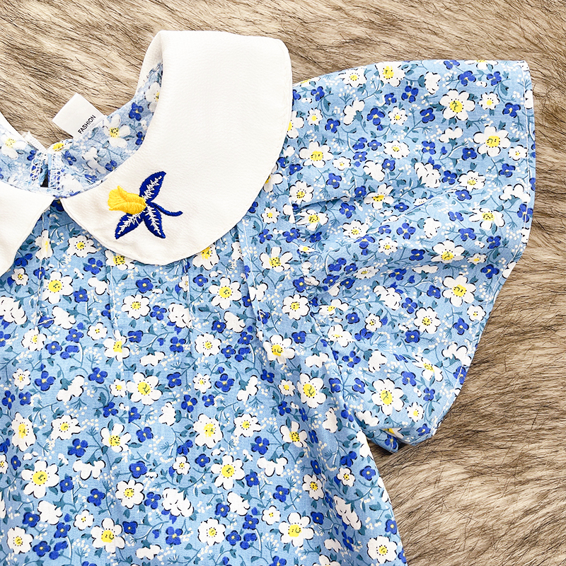 Váy hoa nhí cho bé gái, Đầm cho bé gái 7-28kg cánh tiên cổ thêu hoa siêu xinh – SD091