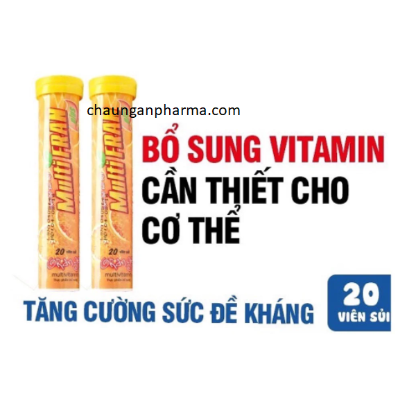 Viên sủi Multi Fran hương vị cam Hadiphar