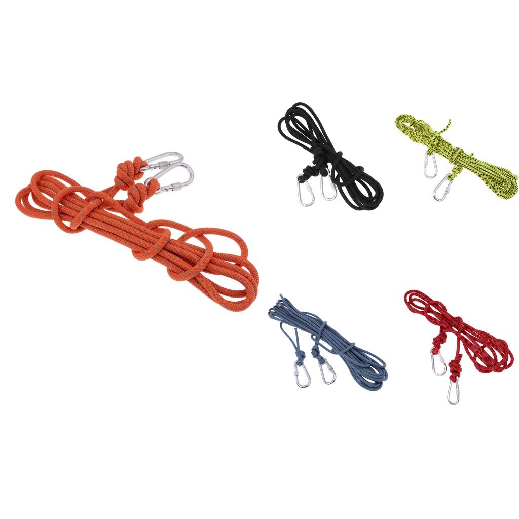 6mmx10m Climbing Auxiliary Rope Static Sling Fall Protection Safety Orange