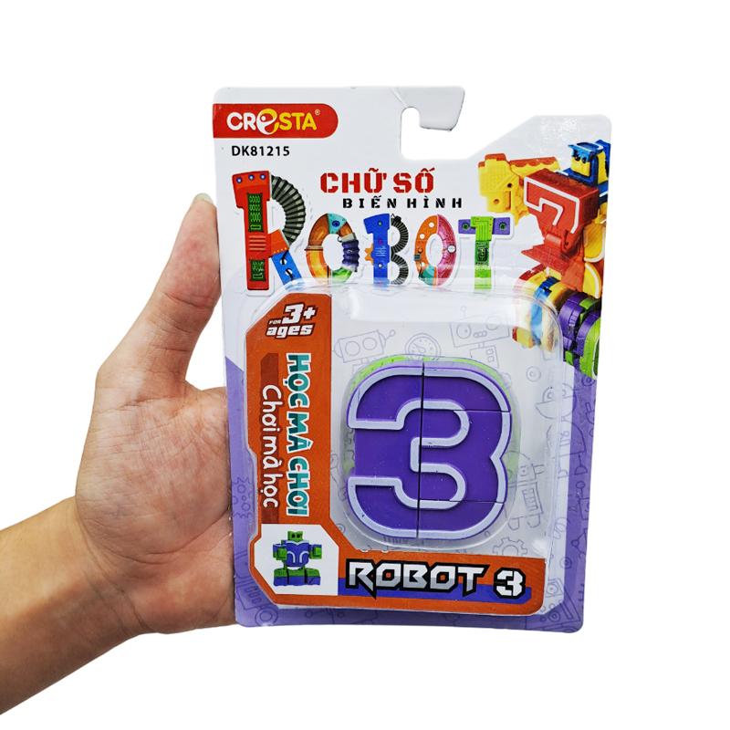 Đồ Chơi Lắp Ráp Biến Hình Robot Chữ Số 3 - Cresta DK81215